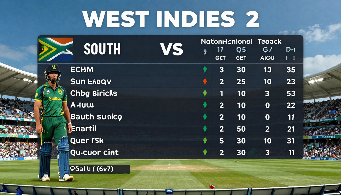 West Indies vs South Africa Match Scorecard
